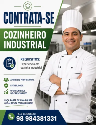 VAGA: COZINHEIRO(A) - SÃO LUÍS/MA