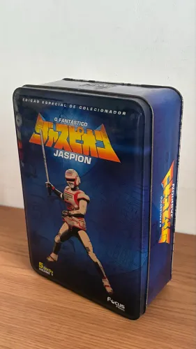 Box lata Jaspion Vol. 1 com 5 Dvds + brindes
