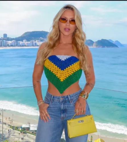   Cropped Brasil crochê 4 formas de usar 