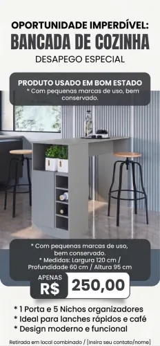 Balcão cozinha americana