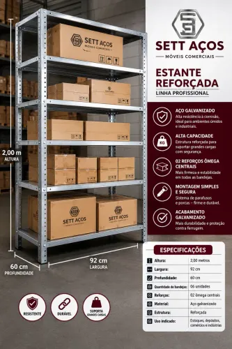 ESTANTE REFORÇADA NOVAS