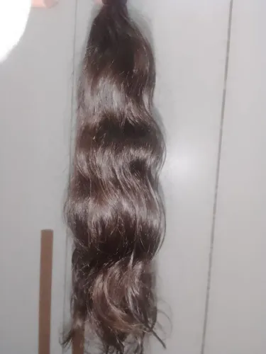 CABELO VIRGEM CASTANHO ESCURO 34CM 52 GRAMAS