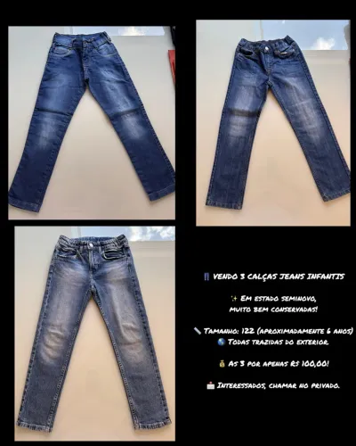 VENDO 3 CALÇAS JEANS INFANTIS