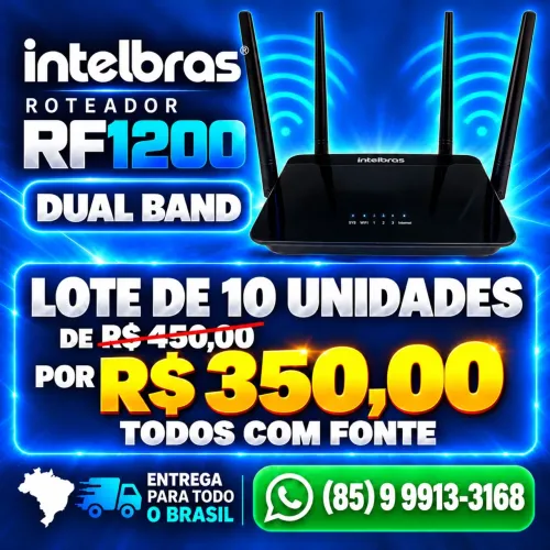 ROTEADOR RF1200 INTELBRAS LOTE 10  UNIDADES 