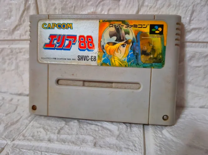 cartucho original do jogo Area 88 Nintendo super famicon japonês