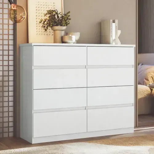 COMODA ROMA COM 8 GAVETAS (SEM PES) SANTOS ANDIRA EM 2 CORES - COMPRE HOJE E RECEBA AMANHÃ