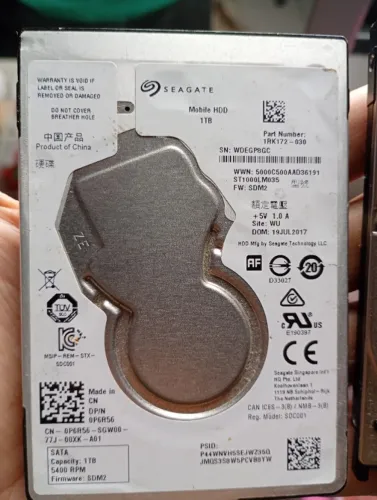 HD de Notebook 1TB: HD 2.5"  SATA Notebook / Slim / Desktop