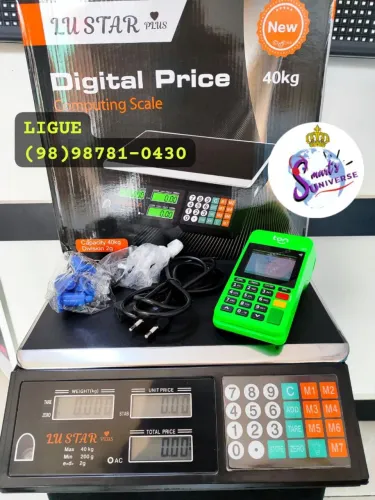 Balança Digital 40kg com Bateria e Tomada