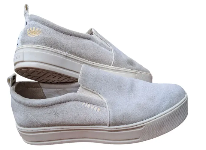 tênis fiever slip on bege 38