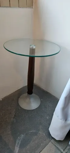 Mesa de centro madeira vidro e madeira