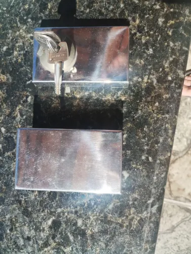 Fechadura porta vidro aço inox