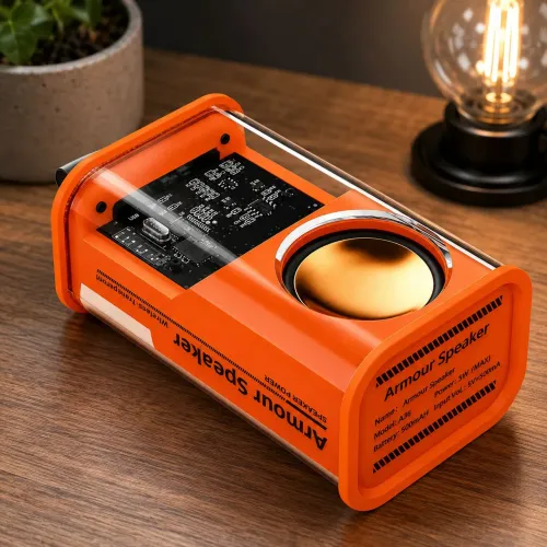 Caixa de Som Bluetooth Portátil WINJOIN ? Transparente com LED