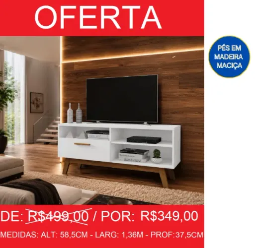 RACK - MEGA OFERTA- PÉS EM MADEIRA MACIÇA -COMPRE HOJE E RECEBA EM ATE 72H