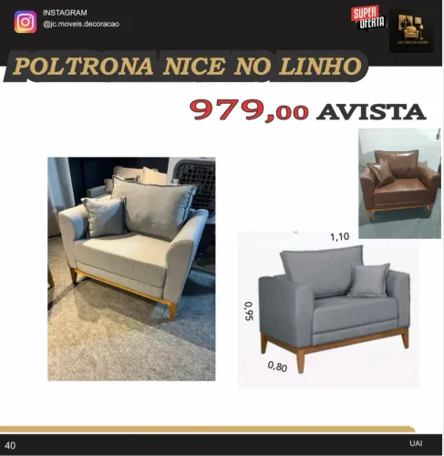POLTRONA NICE LINHO