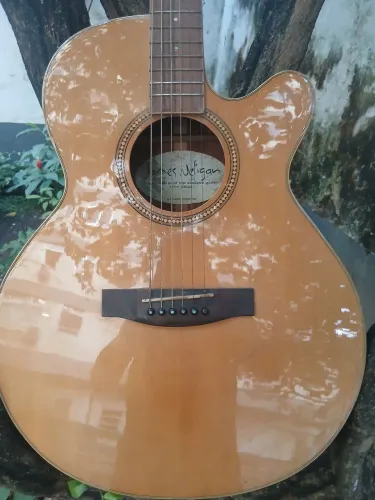 Violão ELETROACÚSTICO James Neigan maciço,eletrica ruim.Ótima ACÚSTICA,aço,sem capa z.sul.