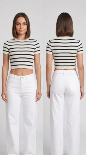 Cropped Zara listrado tam g
