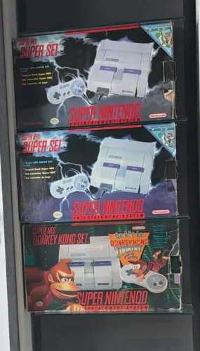Lote SNES na caixa