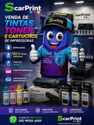 Scarprint venda de tintas toner e cartuchos de impressoras 