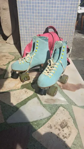 Patins Quad Retro com bolsa de viagem