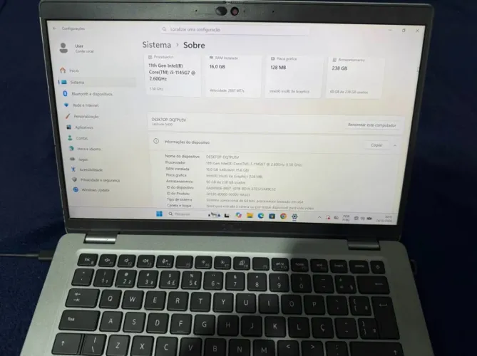 Notebook Dell Latitude 5420 i5 11ª Geração (16GB RAM + SSD 256GB)