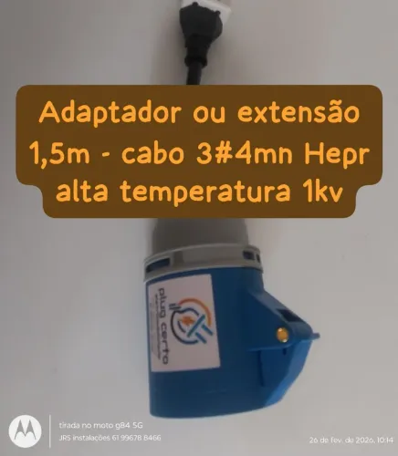 Adaptador 20A extensão para carregador 7kw portátil 