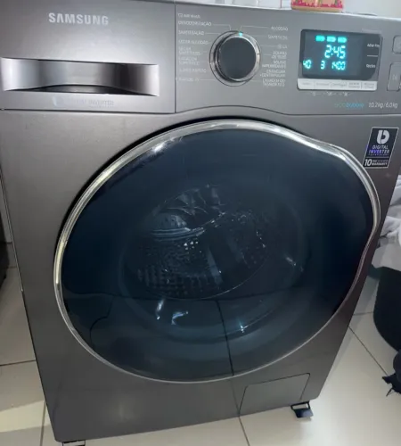 Lava e Seca Samsung Modelo: WD10J6410AX - Com Defeito no Eixo do Cesto