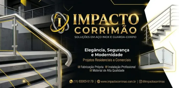 Guarda corpo em aço inox