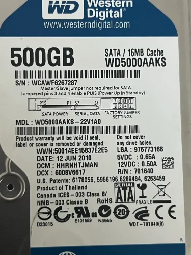 HD 500GB SATA