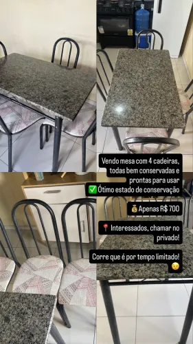 Mesa com 4 cadeiras