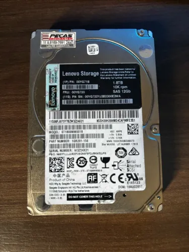 HD LENOVO SAS - 1.8 TB - Servidores