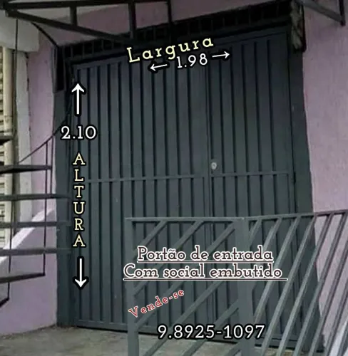 Portão de entrada já com social embutido junto