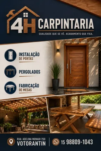 Instalação de Portas a partir de R$ 90 por Porta | 4H Carpintaria