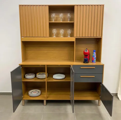 Armário de Cozinha Diamante Valdemoveis, 05 Portas e 2 Gavetas - Entrega Imediata;