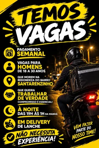 Vaga para motoboy