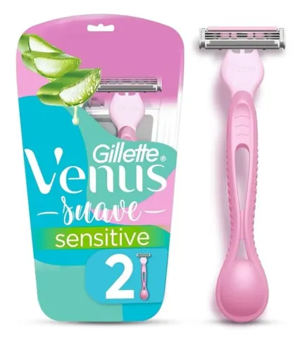 Gillette Venus Aparelho de Depilação Descartável Suave Sensitive, 2 Unidades