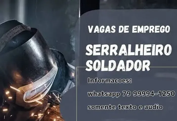 Contratamos Soldador Serralheiro