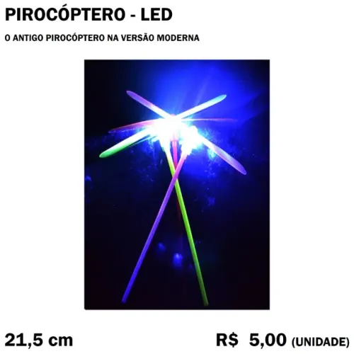 Pirocóptero Gigante com Luz LED (2 Unidades)
