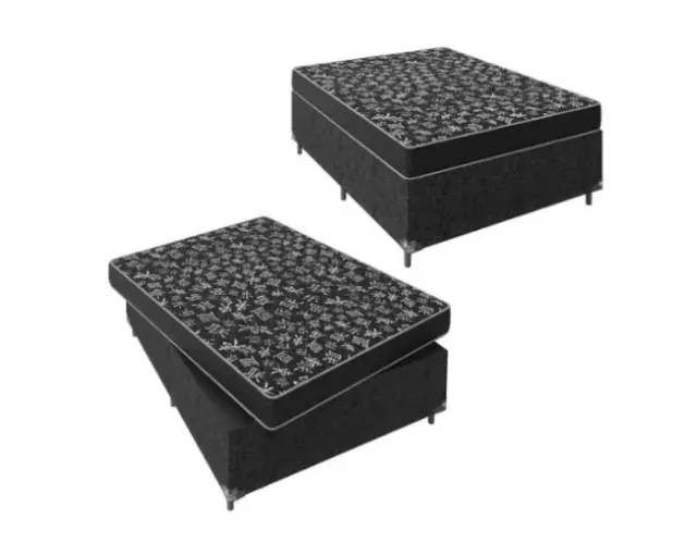 Cama Box Casal 138x188x41 + Colchão Casal D23 12 Cm