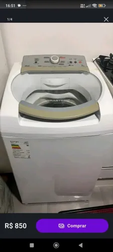Máquina de lavar pra retirar peças