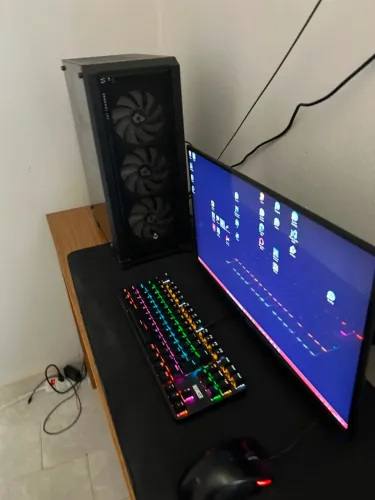 PC GAMER com PLACA DE VÍDEO - COMPLETO (PC, monitor, teclado e mouse)