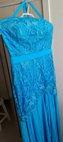 Vestido Sereia Festa com cinto