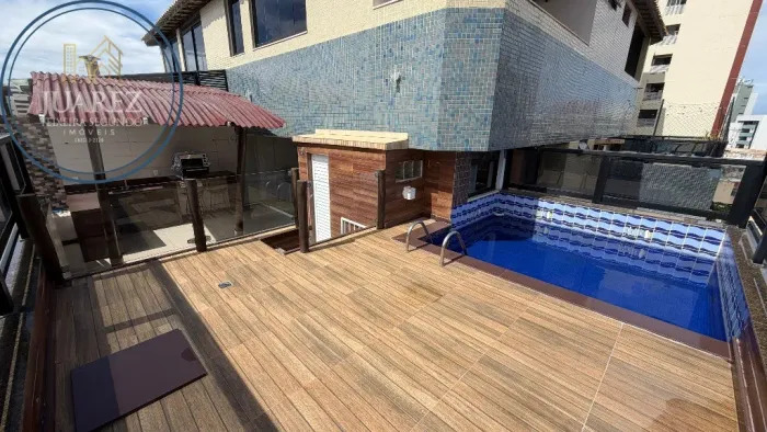 COBERTURA TRIPLEX PARA LOCAÇÃO NA PITUBA COM 4/4 SENDO 3 SUÍTES, PISCINA PRIVATIVA E ESPAÇ