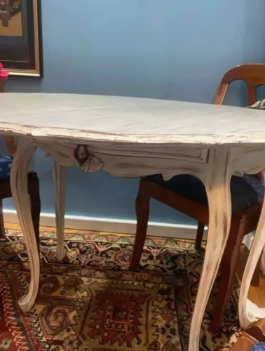 Mesa Jantar Aparador Antigo Luis XV Reverisvel Madeira