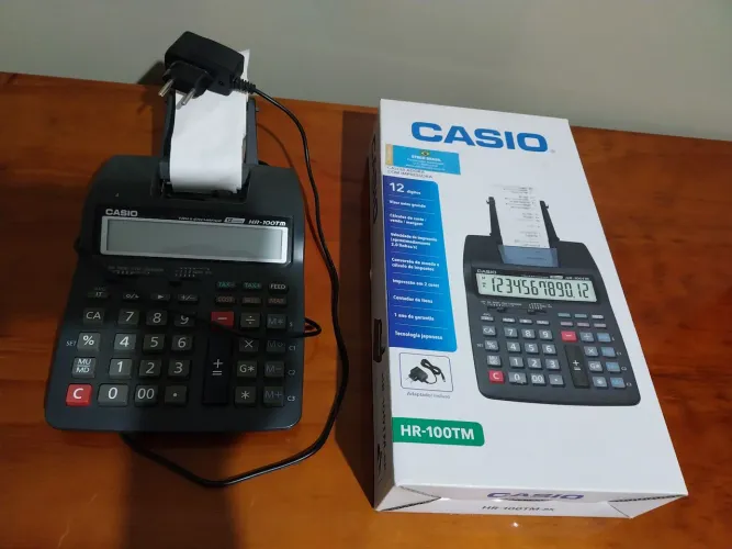 Calculadora com impressora/bobina Casio Modelo HR-100TM
