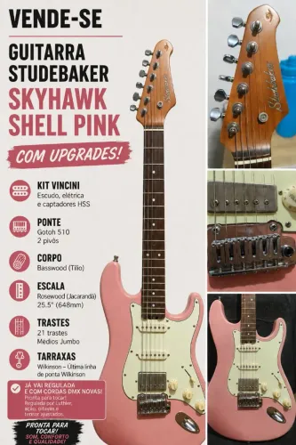 Guitarra Studebaker + Kit Avancini + Ponte Gotoh 510 2pivos