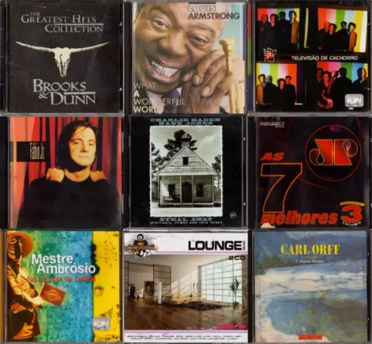 Lote com 40 CDs Originais de Música | Vários Estilos