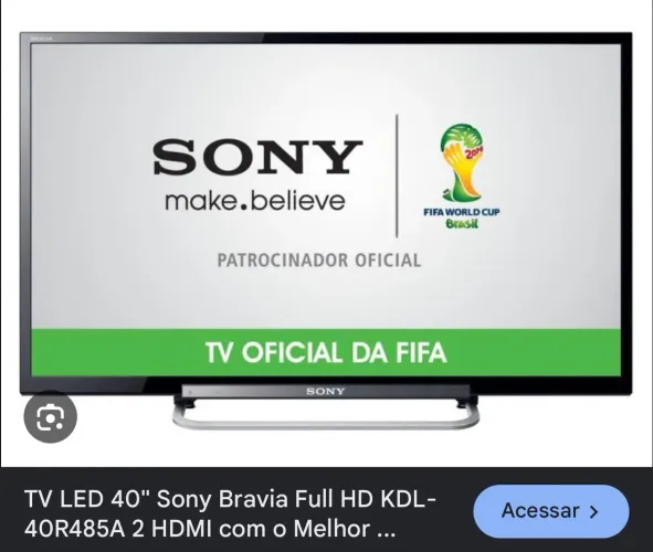 TV televisão Sony Bravia 40 Full HD KDL-40R485A 2 HDMI