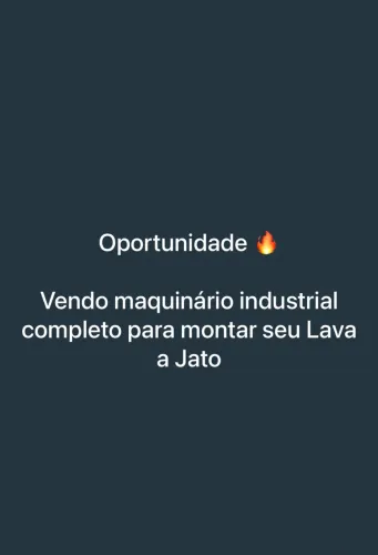 Vendo Maquinário Industrial Completo para Lava a Jato