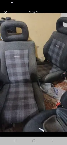 Par de Bancos Recaro xadrez Voyage Sport Saveiro Sunset originais