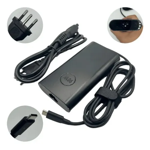 Fonte Carregador Dell USB-C Tipo C 90W 20V 4,5A Bivolt Notebook Latitude Inspiron pode ret